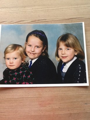 With your 2 big sisters...ceri and jaimi....and paige being the spitting image of you. Xx