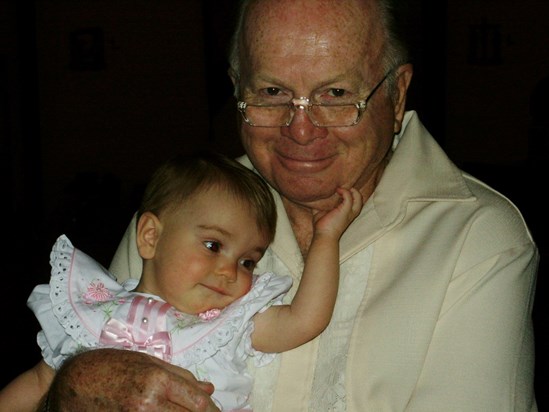 Olivia and Grandpa  Baptism March 2002