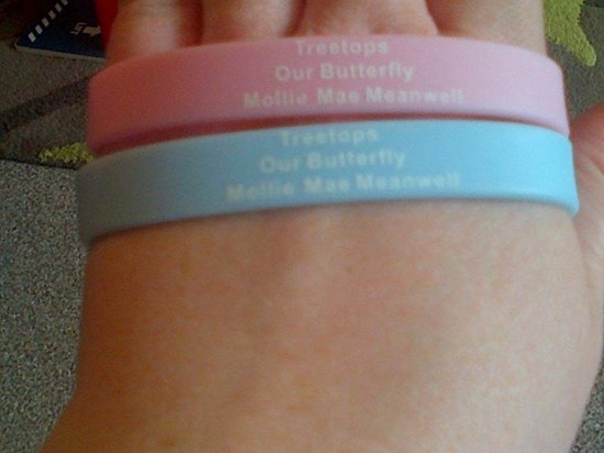 Our wrist bands that Laura organised for the charity fun day. Thank you again Laura x x 