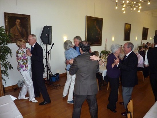 April 2011 Helga's 70th Birthday, dancing with Vittorio