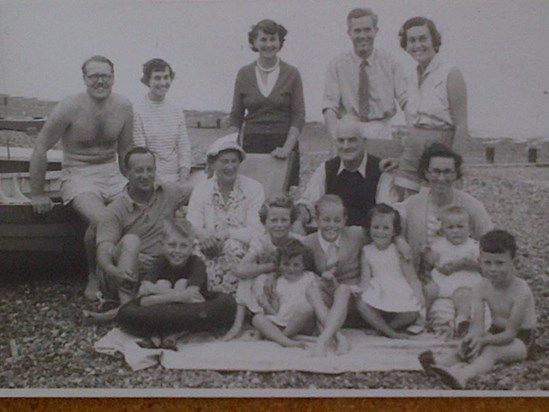 Happy days together in Herne Bay at the Beach Hut - 1956