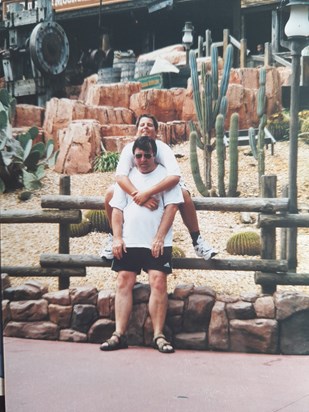 Disney's Thunder Mountain. My first rollercoaster ride, encouraged by Dad.