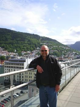 Ed on top of his Condo in Bergen Norway