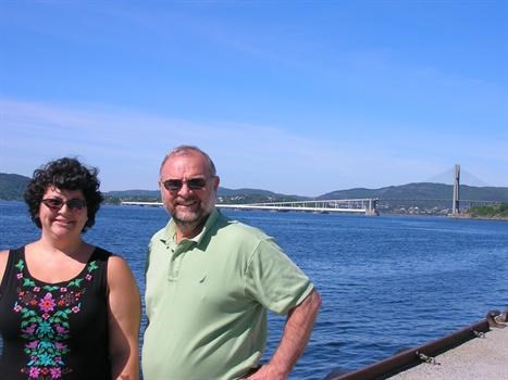 Deanna and Ed at the harbor at Salhus