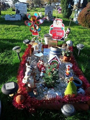 Your grave decorated for Christmas xx