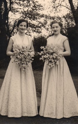 With Betty, as bridesmaids