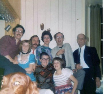 Moore family L-R. Chris, Teri, Mike, Ann, David, Wally, front Kath and Sally