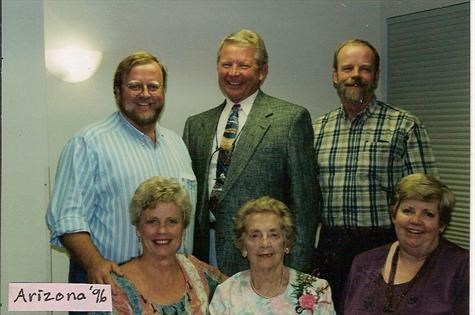Siblings Richard Scott, Dennis Edward, Jim, Diane Kennedy Pike, Jean Marilyn Sprague with mother Arl