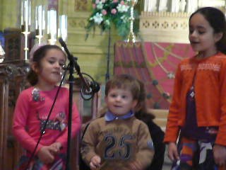 Great grandchildren sing love is a magic penny 20/11/09