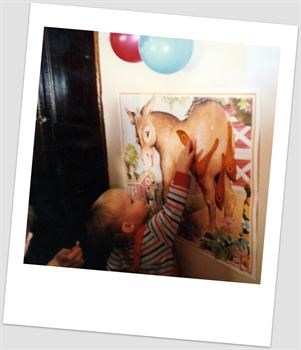 My 2cnd Birthday and we got to play Pin the Tail on the Donkey....I think Momma let me win!
