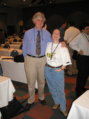 Richard with Paula Mason (nee Skoe) Cutting Edge 2002