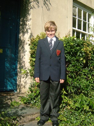 First day at Torquay Boys' Grammar School aged 11