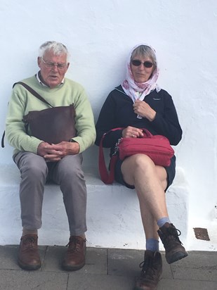 Pensive moment in Lanzarote sheltering from the wind 2018