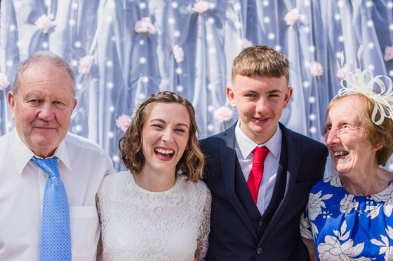 John and Margaret with their grandchildren Lauren and Bradley