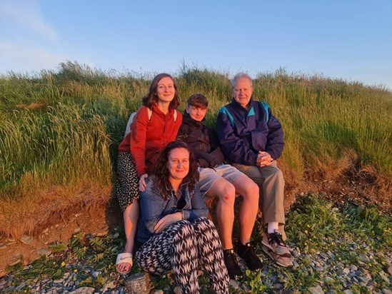 John with daughter Suzanne and grandchildren Lauren and Bradley