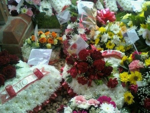 Flowers at funeral