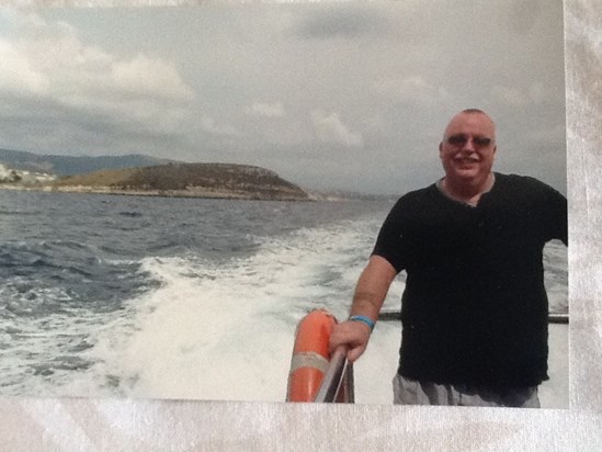 Chris's favourite place.......at sea xx