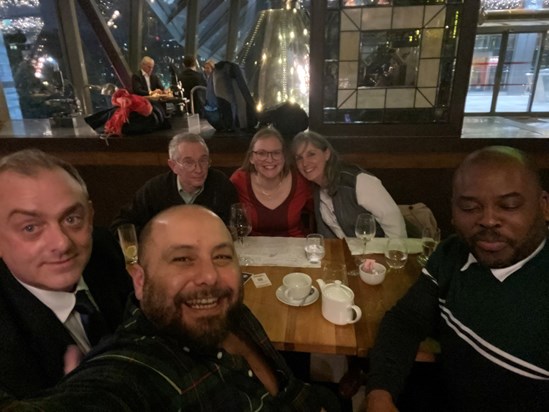December 2020 Department Christmas dinner with Lindner work colleagues 