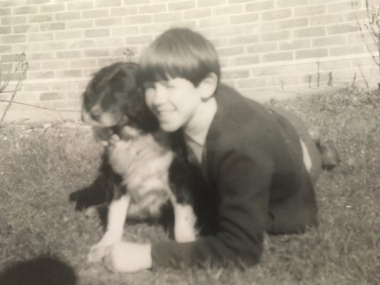 Baz always loved dogs..!! Here he is with his pup Suzie 