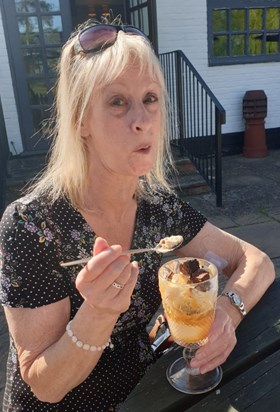 Enjoying ice cream in the sun 2019