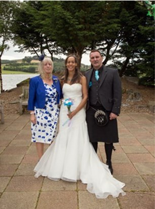 My fav Mum, Kenny and me wedding photo