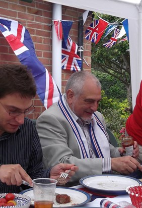 Celebrating the Queen's Diamond Jubilee at the street party