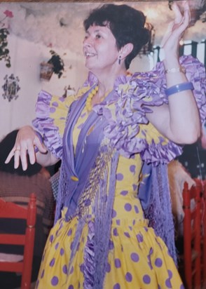 Ann flamenco dancing 1988