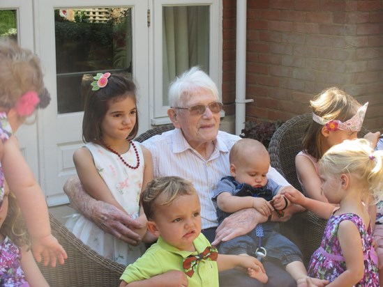 Dad with some of his great grandchildren