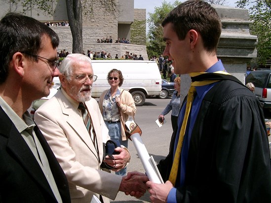 Dad with a beard at Andrew's graduation from Queen's