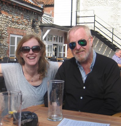 Dad and I, Norfolk holiday, April 2015