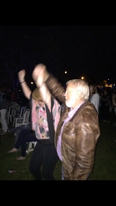 Dancing with Mandy at a Queen Tribute a Band summer 2015