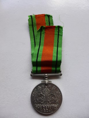 John's father's Defence of Britain  Medal