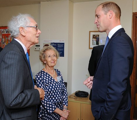 Cecil and Beatrice meeting HRH Prince William