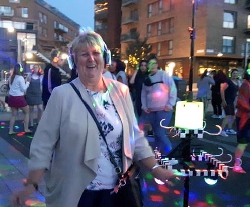 Ann at the silent disco