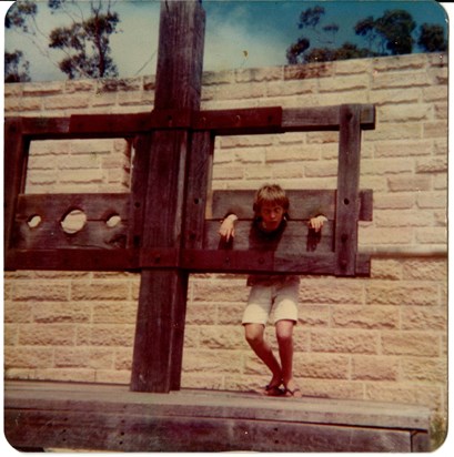 Cliffy - Horsing around at "Old Sydney Town" - He was about 13 in this photo