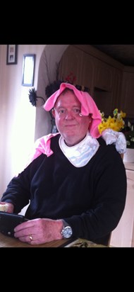 My girls always had fun dressing up Grandad and I think he enjoyed it to. From Michelle 