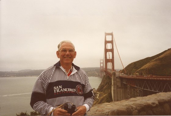 Ken at the Golden Gate Bridge, one of the many holidays he enjoyed