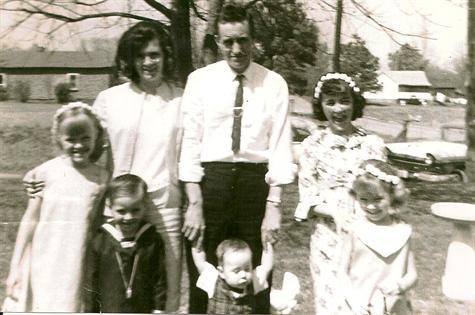 Powell family photo on Easter 1965