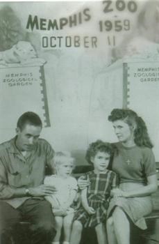 DADDY AND MOTHER AND BECKY AND CHARLOTTE 1959