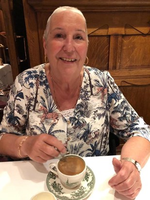 Mum enjoying a cuppa