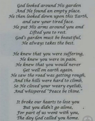 Whether you find comfort in religion or not, this poem seems fitting and beautiful!