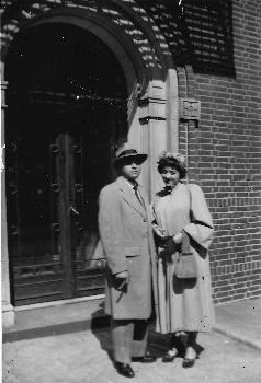 With Grandpa in Front of Home, 461 W. 148th ST.