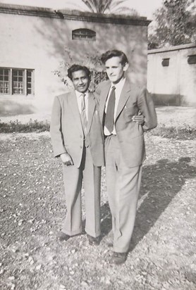 Michael with his language teacher in Pakistan