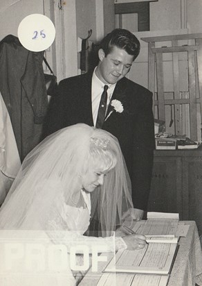 Mick and Averil's wedding, 1963