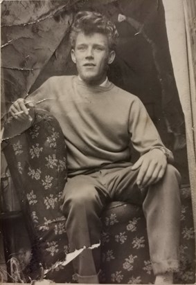 Dad rocking the hairdo....