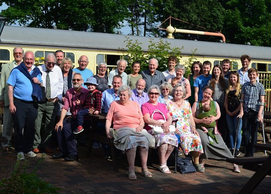 Michael’s 90th birthday gathering, 9th June 2018 – The Pheasant at Toddington – Peter and long-time family friend, Gwenda