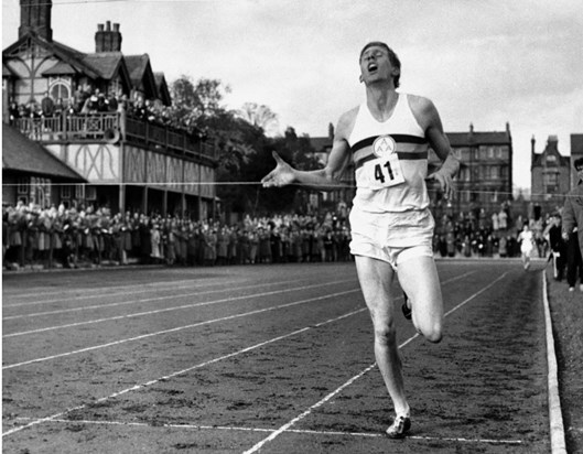Roger Bannister breaking the 4 minute mile whilst Peter was there! The sporting equivalent of man walking on the moon or conquering Everest.