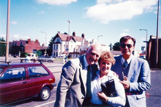 Hazel with Peter's brothers Michael and David 1988