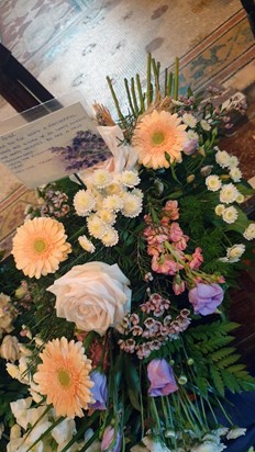 Beautiful floral Tribute from Peter's very close friend Trish