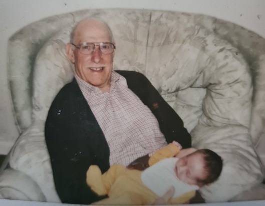 Grandad with Max his great grandson